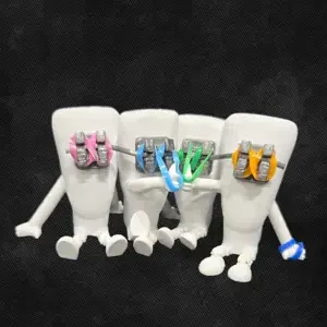 Crowded Lower Incisor Tooth Buddy with Braces
